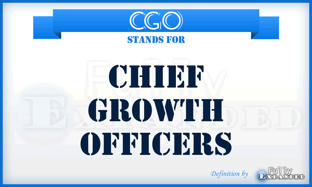 CGO - Chief Growth Officers