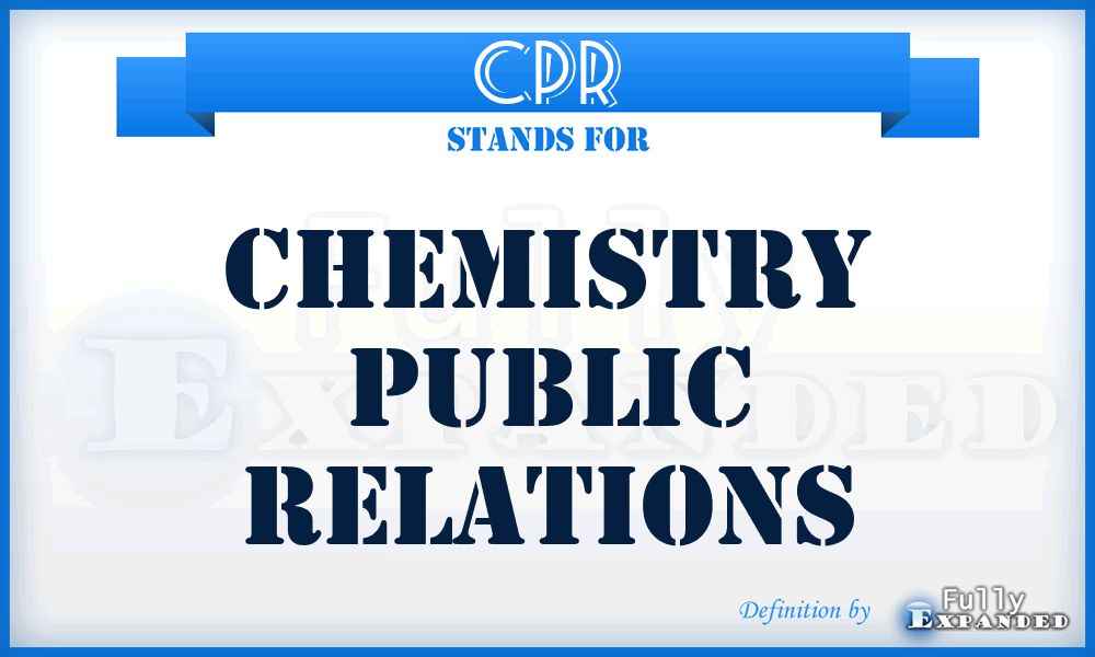 CPR - Chemistry Public Relations
