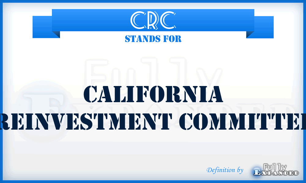 CRC - California Reinvestment Committee