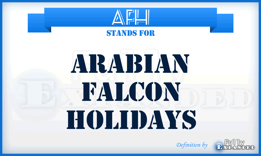 AFH - Arabian Falcon Holidays