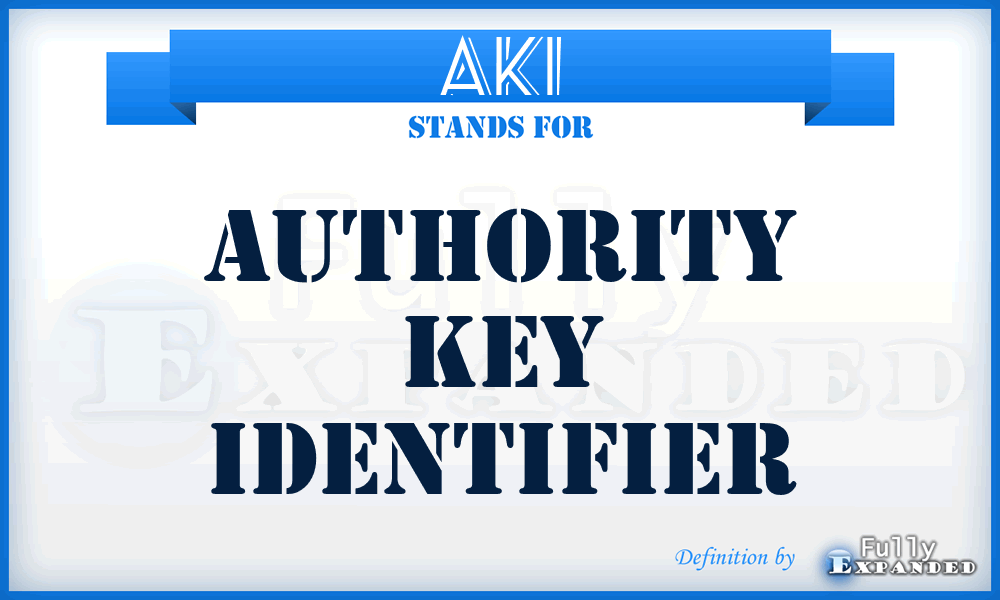 AKI - Authority Key Identifier