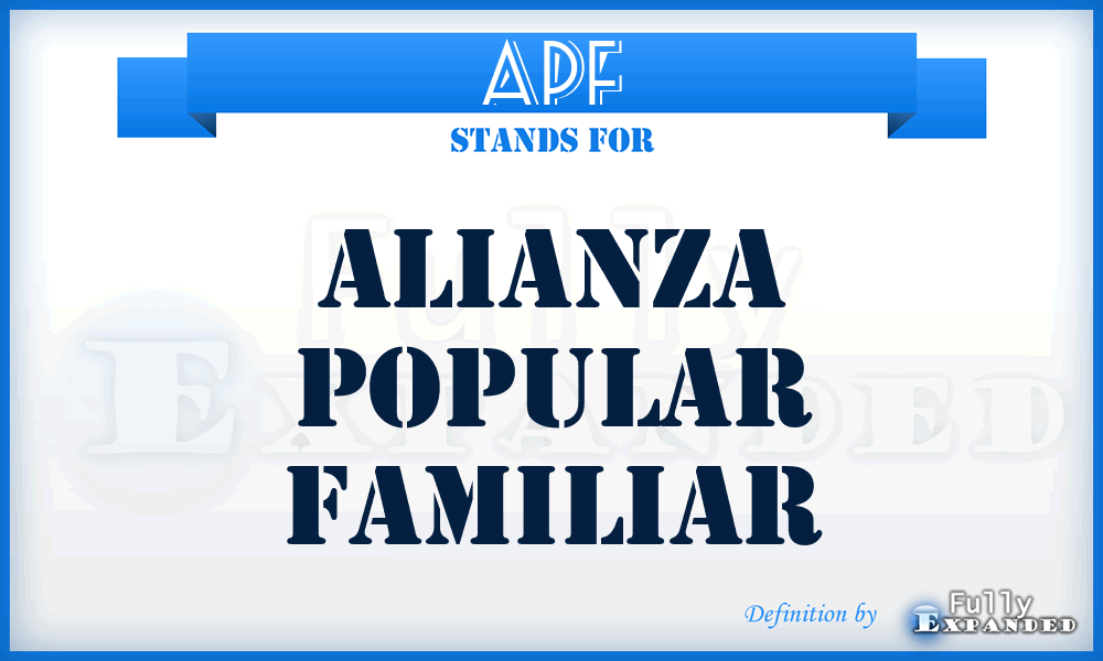 APF - Alianza Popular Familiar