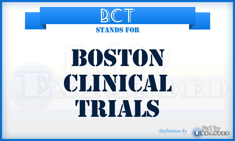 BCT - Boston Clinical Trials