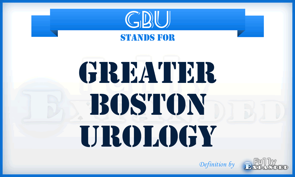 GBU - Greater Boston Urology