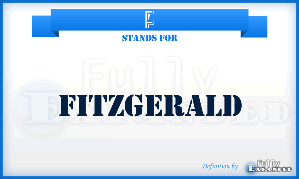 F - Fitzgerald