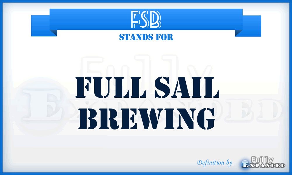 FSB - Full Sail Brewing