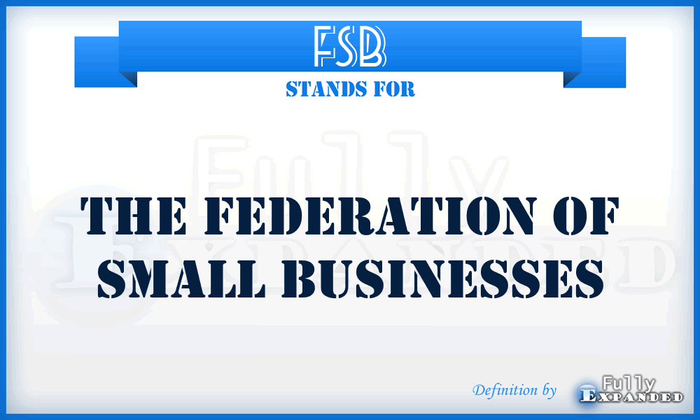 FSB - The Federation of Small Businesses