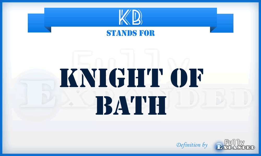 KB - Knight of Bath