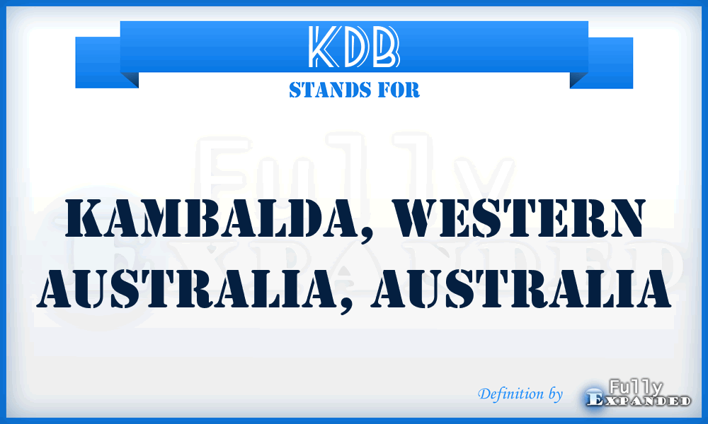 KDB - Kambalda, Western Australia, Australia