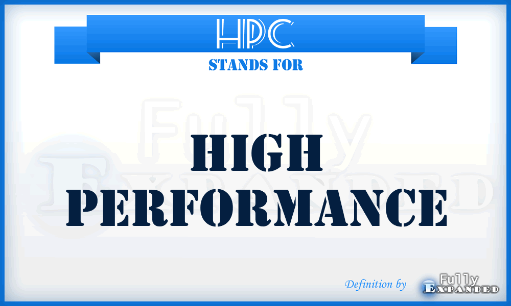 HPC - High Performance