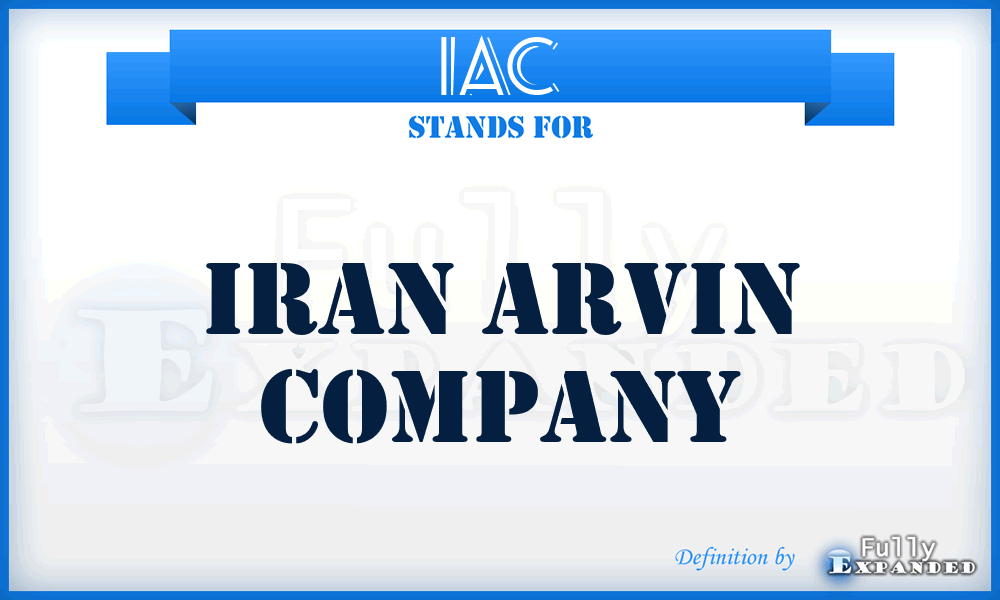 IAC - Iran Arvin Company