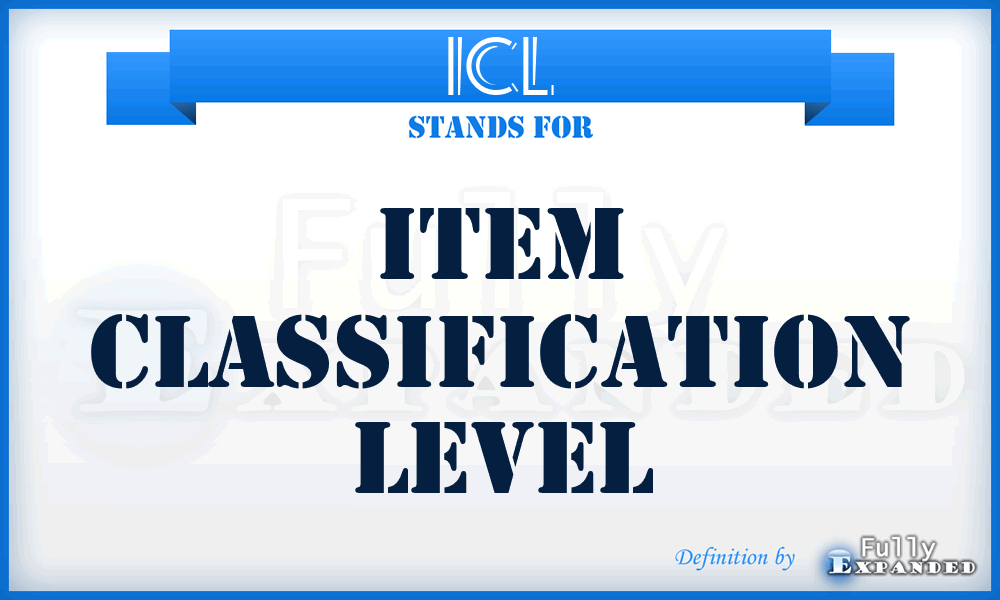 ICL - Item Classification Level