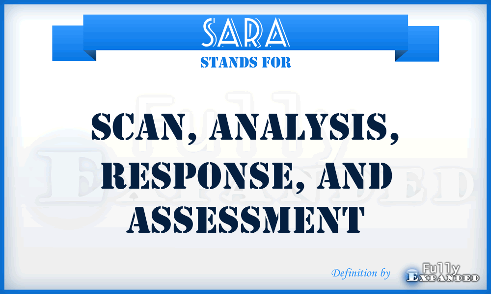 SARA - Scan, Analysis, Response, and Assessment