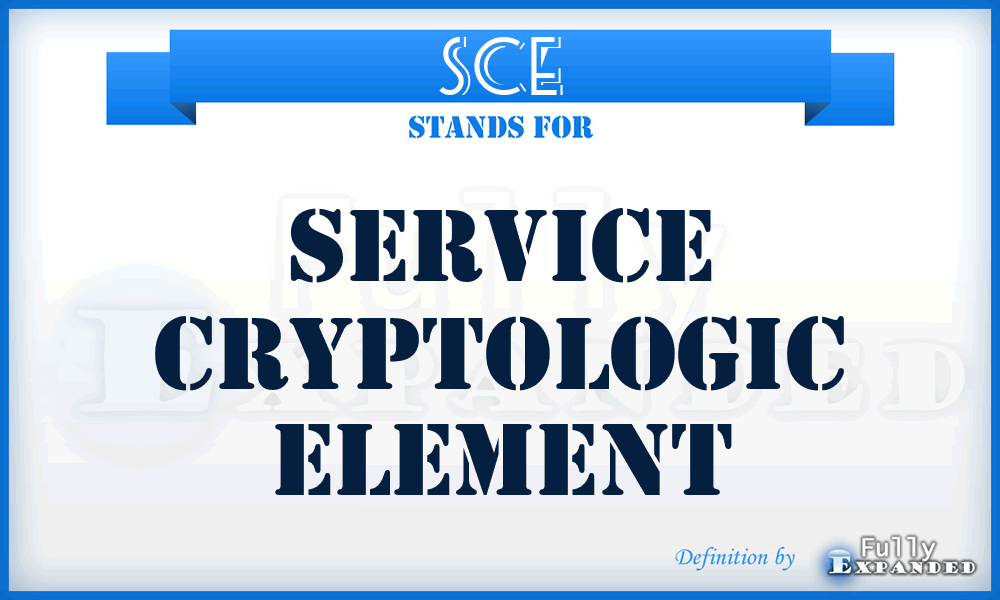 SCE - Service cryptologic element
