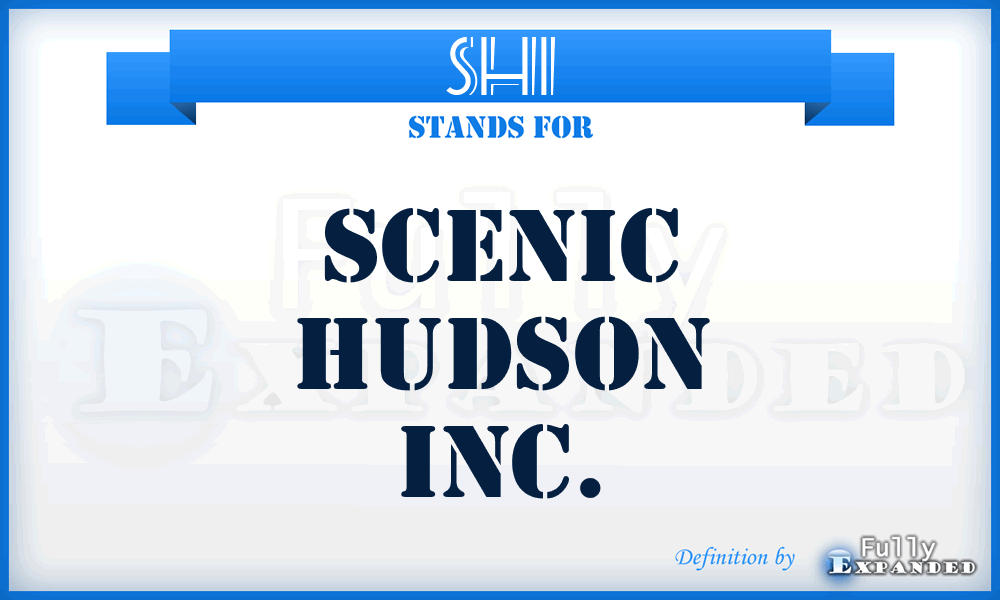 SHI - Scenic Hudson Inc.