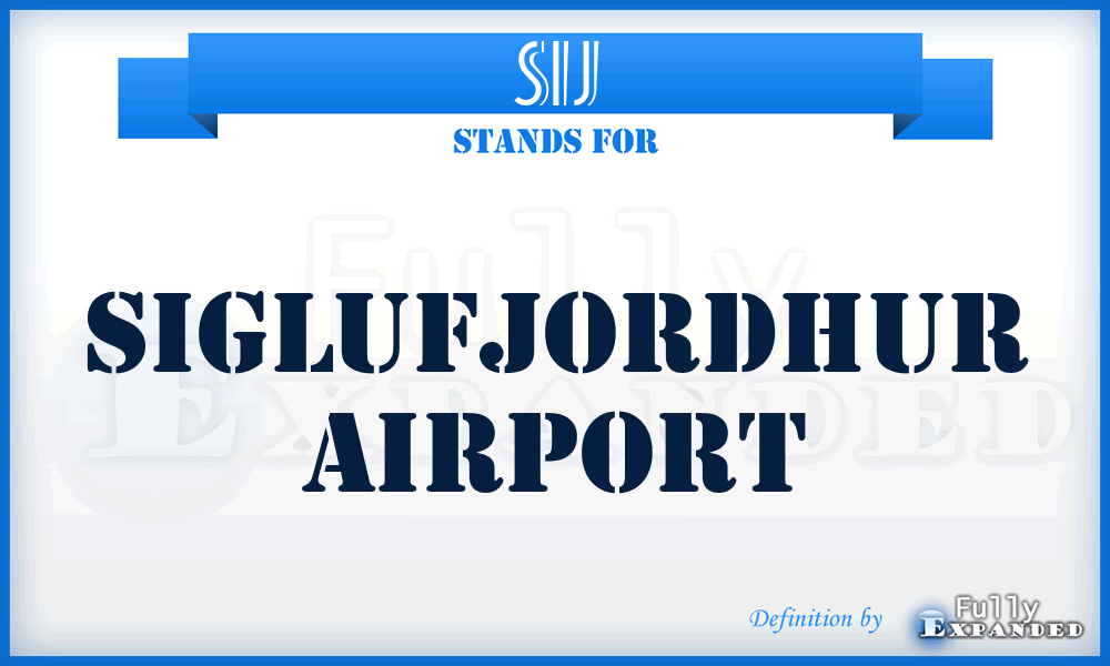 SIJ - Siglufjordhur airport