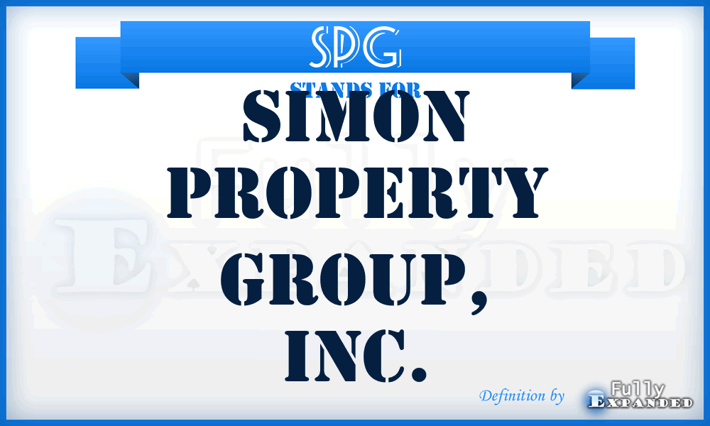 SPG - Simon Property Group, Inc.