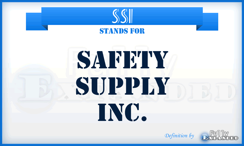 SSI - Safety Supply Inc.