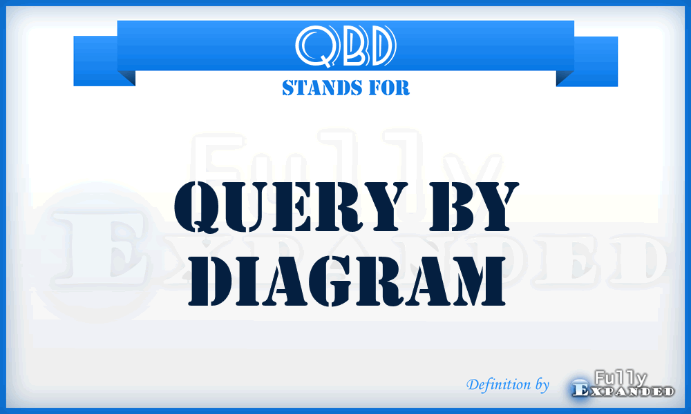QBD - Query By Diagram
