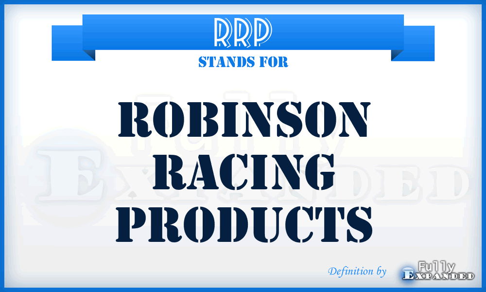 RRP - Robinson Racing Products