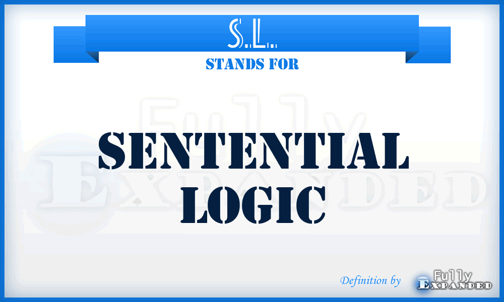 S.L. - Sentential Logic