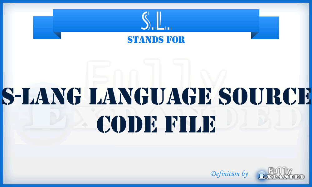 S.L. - S-Lang language source code file