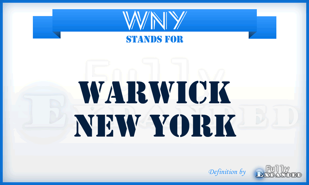 WNY - Warwick New York