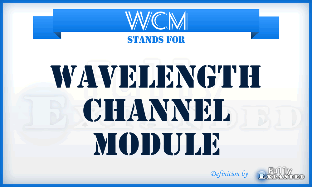 WCM - Wavelength Channel Module