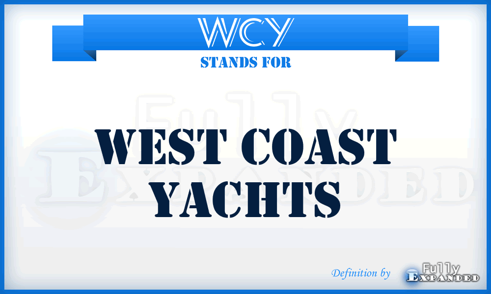 WCY - West Coast Yachts