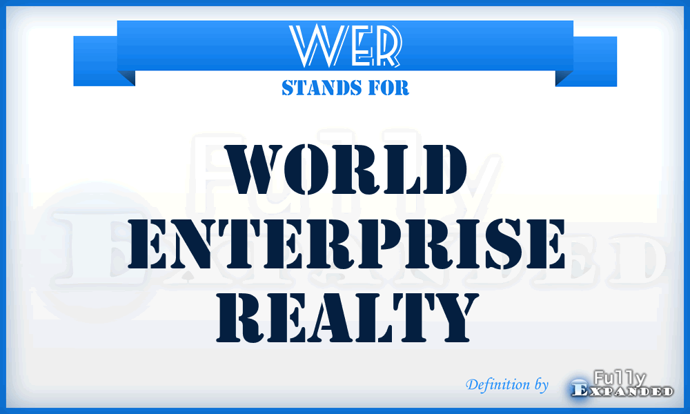 WER - World Enterprise Realty