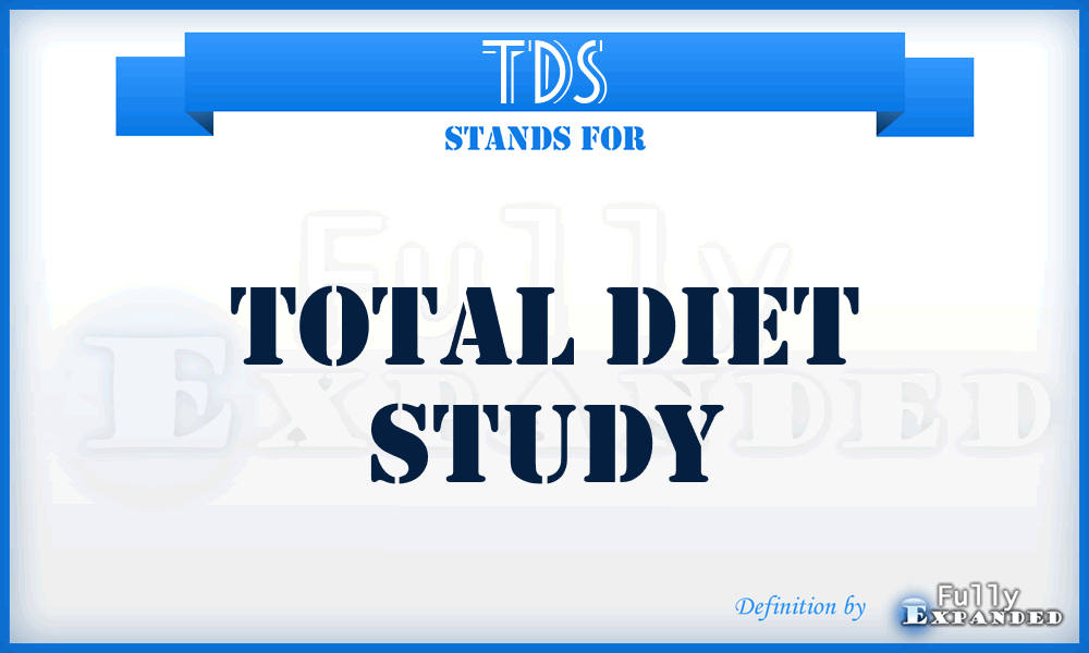 TDS - Total Diet Study
