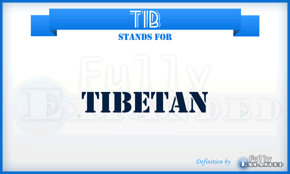 TIB - Tibetan