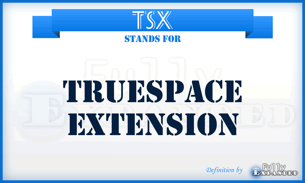 TSX - TrueSpace eXtension