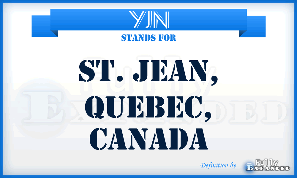 YJN - St. Jean, Quebec, Canada