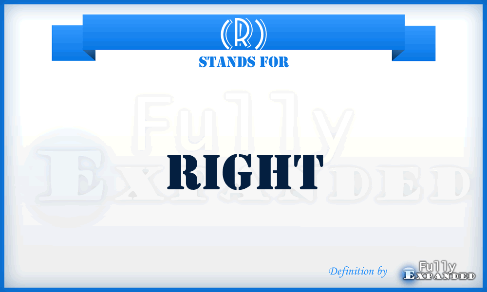 (R) - right