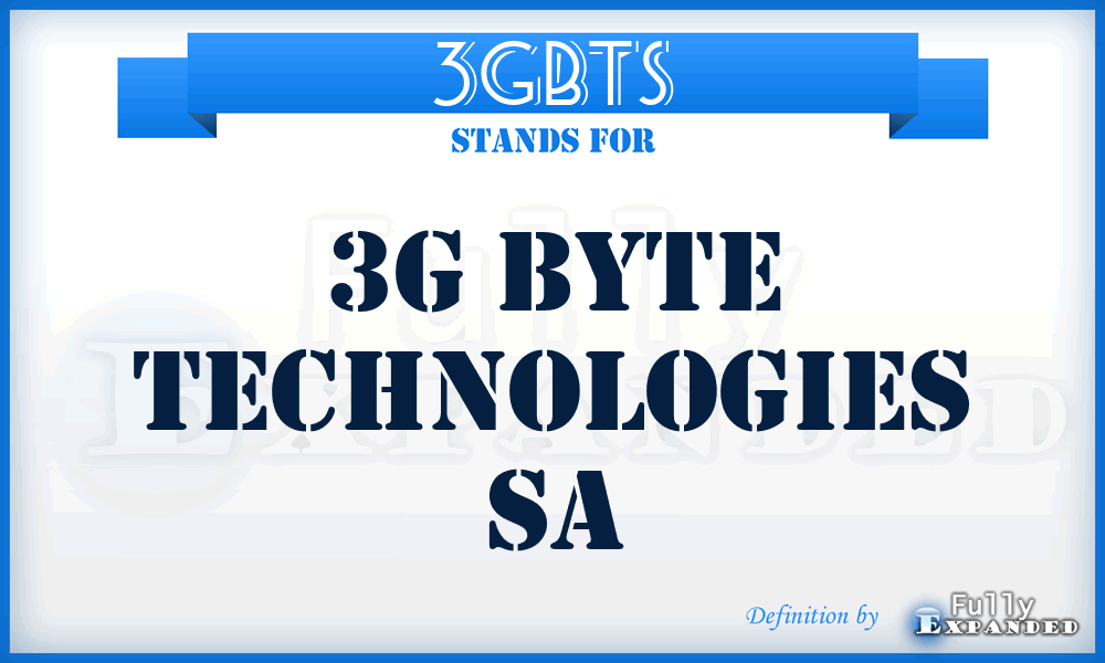 3GBTS - 3G Byte Technologies Sa