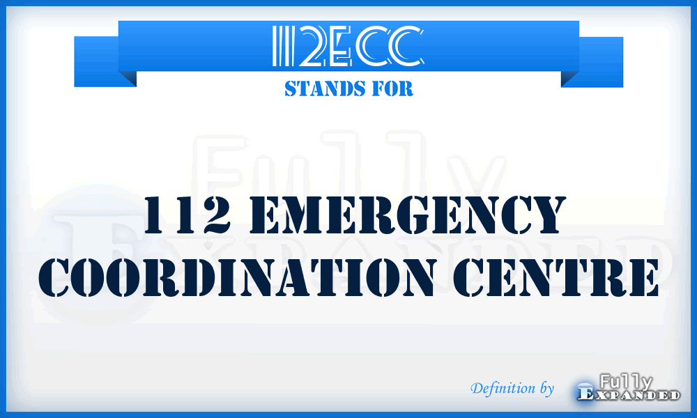 112ECC - 112 Emergency Coordination Centre