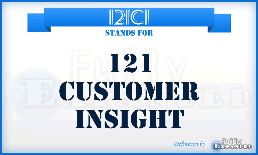 121CI - 121 Customer Insight