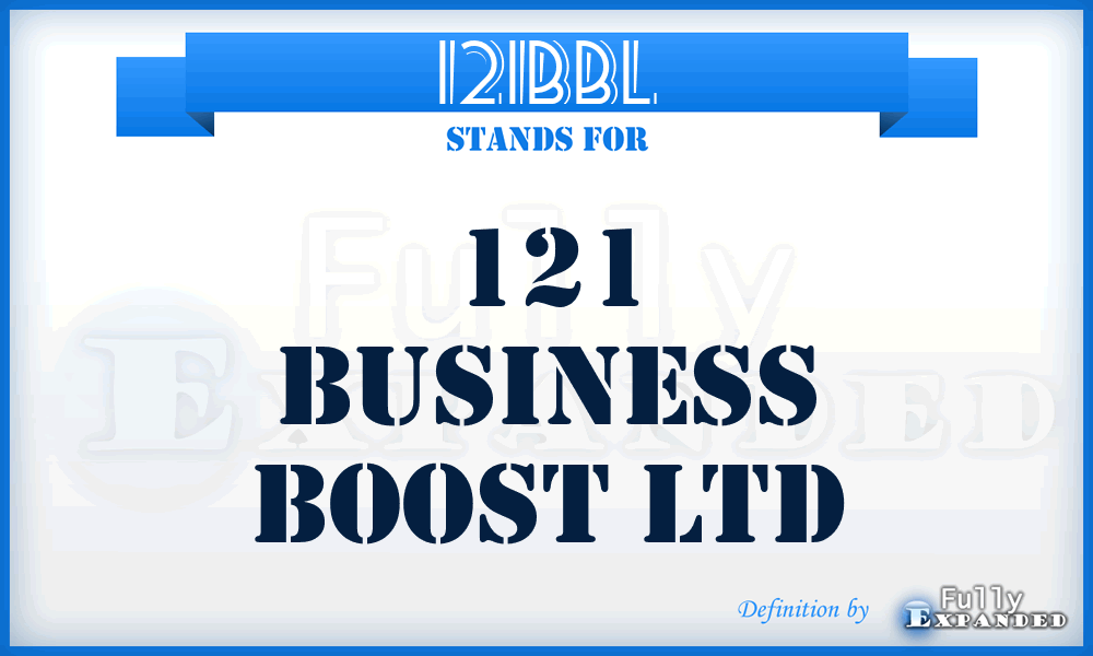 121BBL - 121 Business Boost Ltd