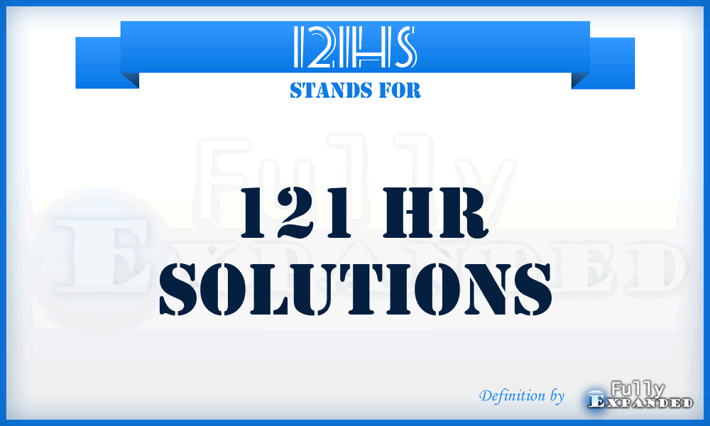 121HS - 121 Hr Solutions