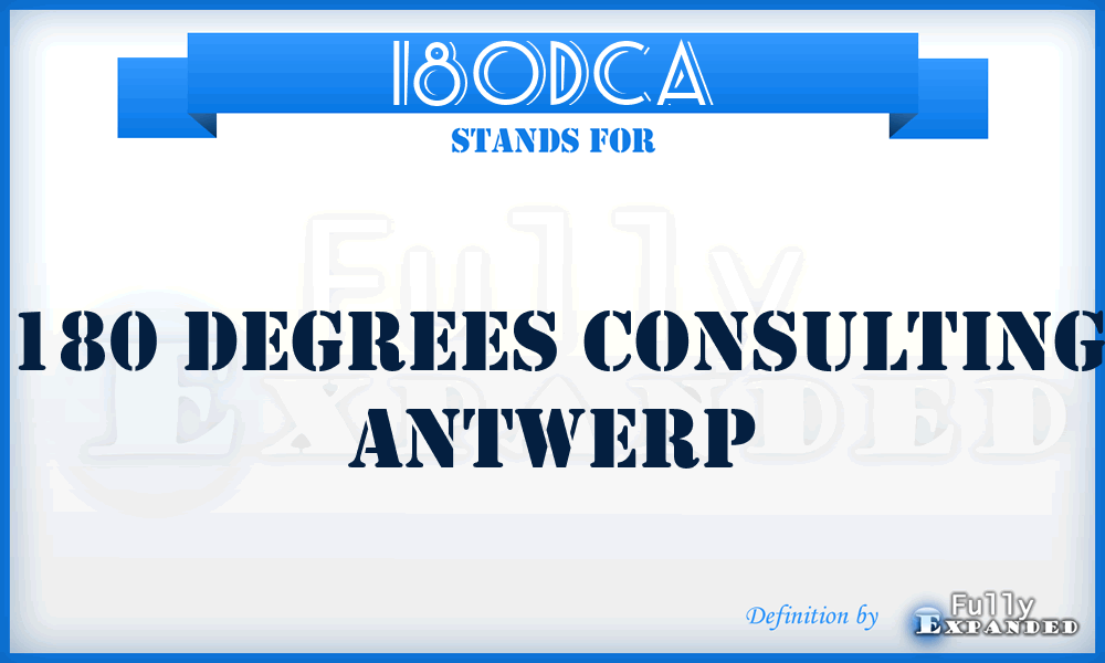 180DCA - 180 Degrees Consulting Antwerp