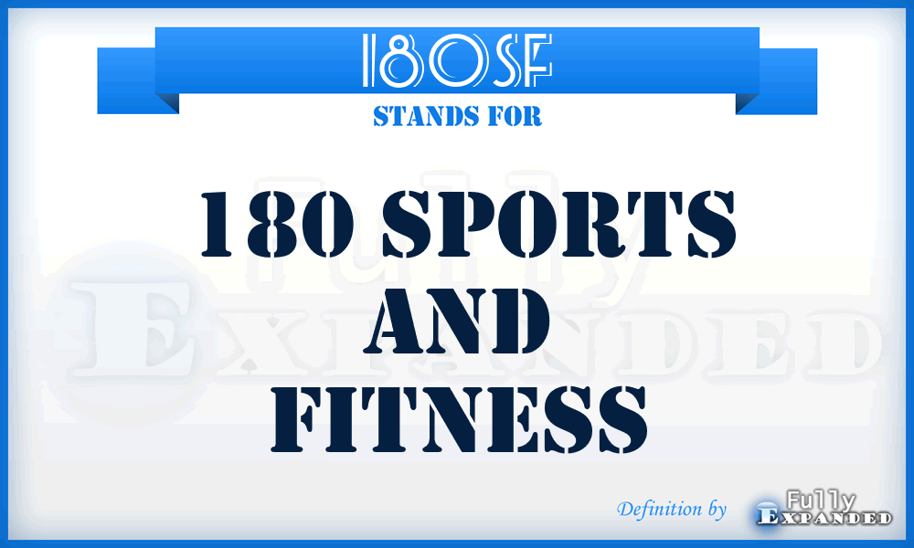 180SF - 180 Sports and Fitness