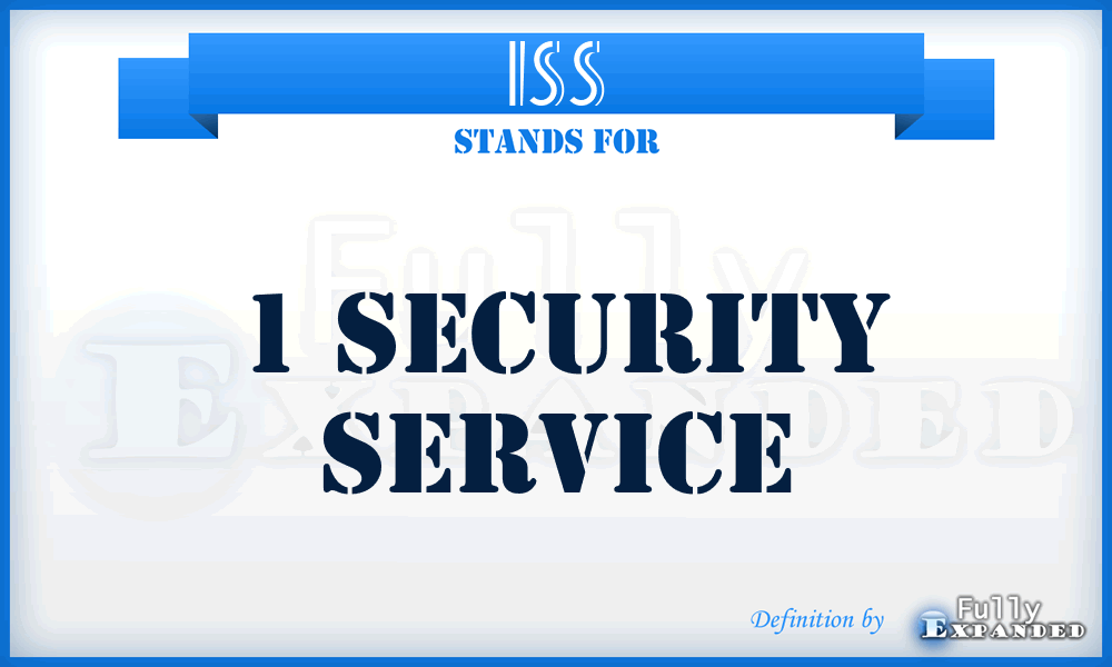 1SS - 1 Security Service