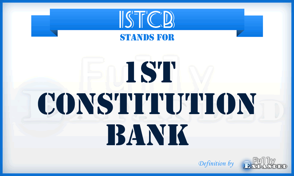 1STCB - 1ST Constitution Bank