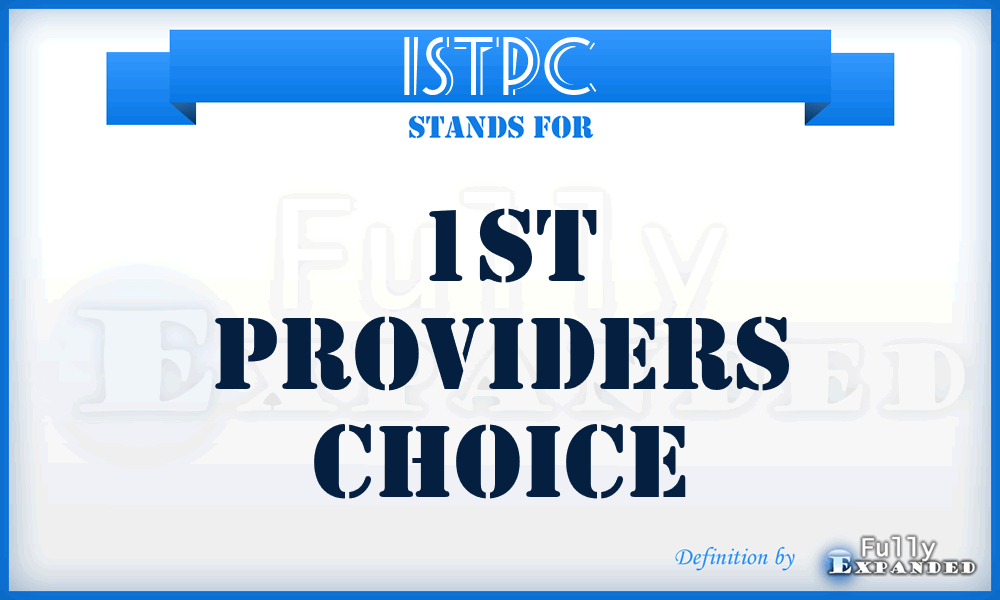 1STPC - 1ST Providers Choice