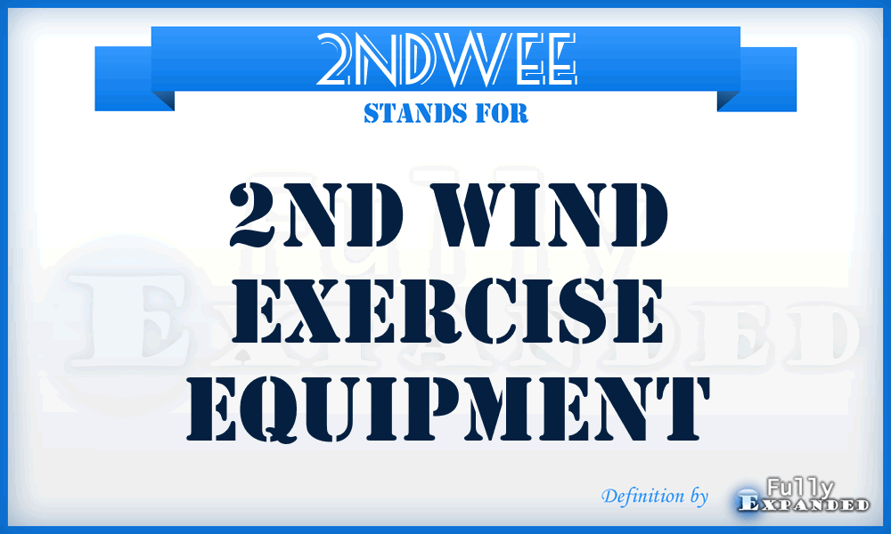 2NDWEE - 2ND Wind Exercise Equipment