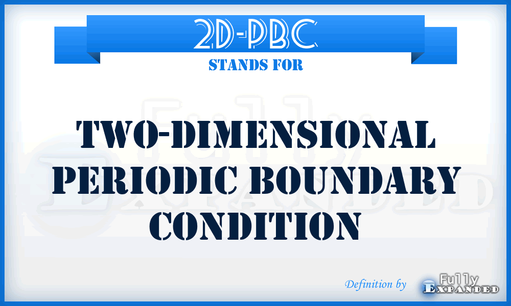 2D-PBC - two-dimensional periodic boundary condition