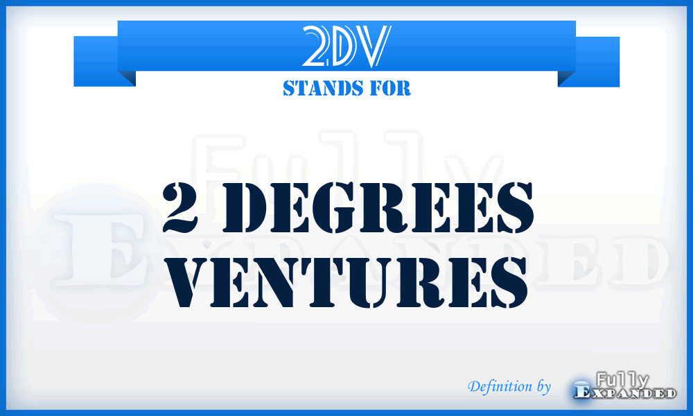 2DV - 2 Degrees Ventures