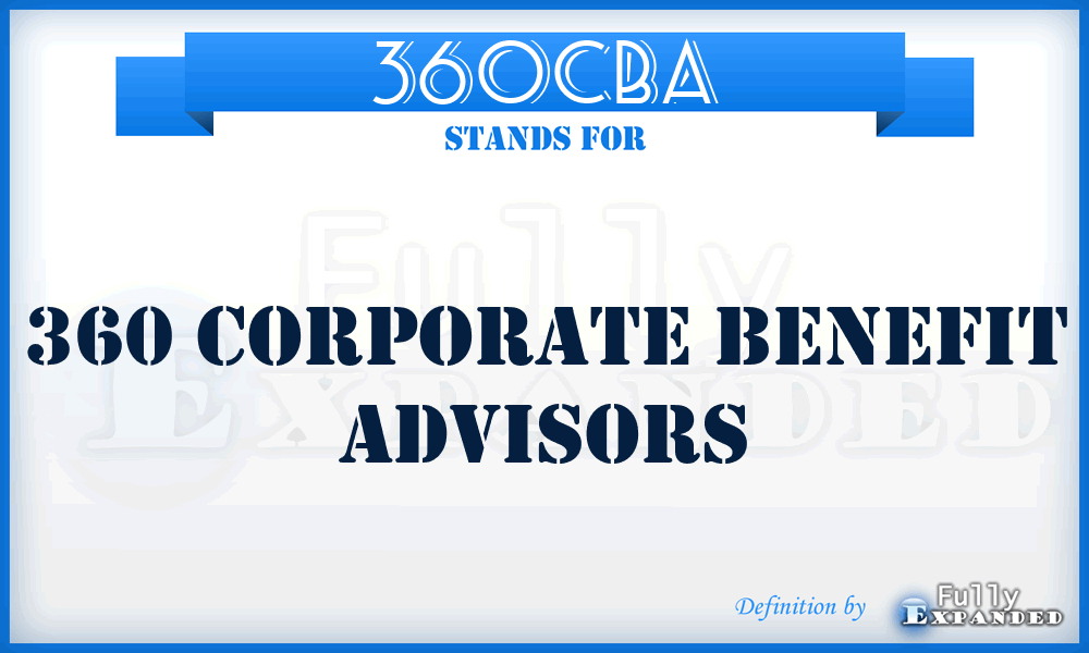360CBA - 360 Corporate Benefit Advisors