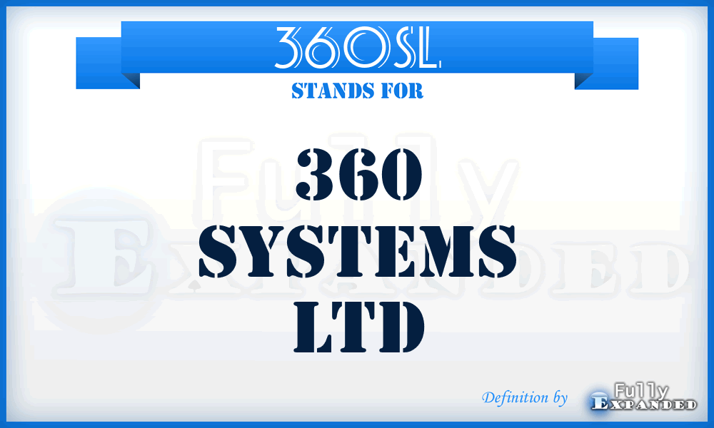 360SL - 360 Systems Ltd